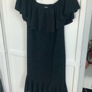 LuLaRoe Black Ruffle Mini Dress